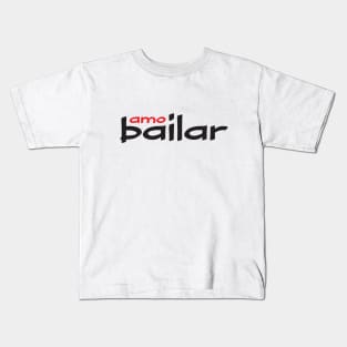 Amo Bailar Red Black by PK.digart Kids T-Shirt